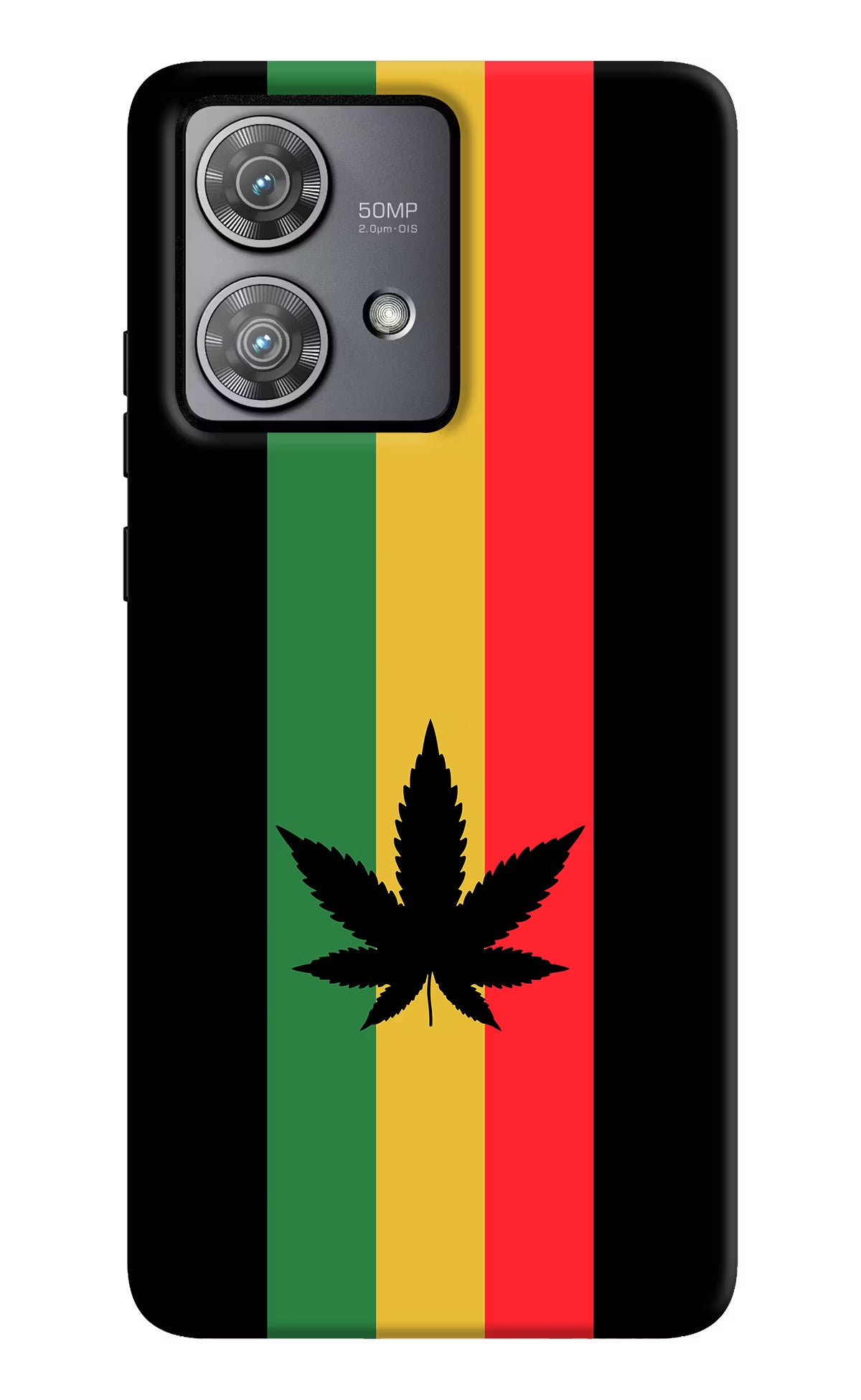 Weed Flag Moto Edge 40 Neo Hard Case Back Cover by Casekaro