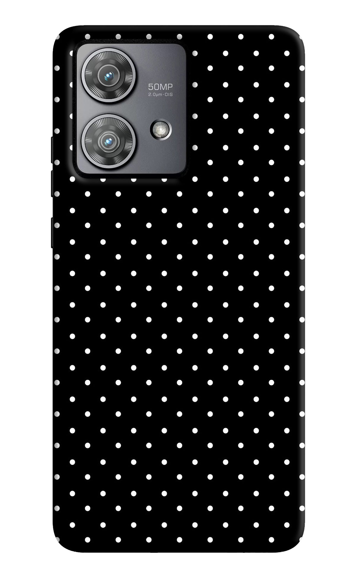 White Dots Moto Edge 40 Neo Back Cover