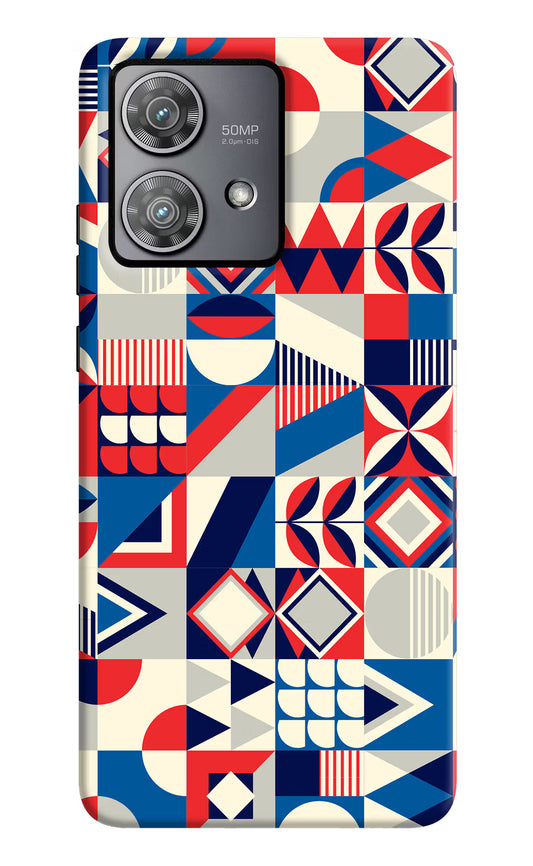 Colorful Pattern Moto Edge 40 Neo Hard Case Back Cover by Casekaro