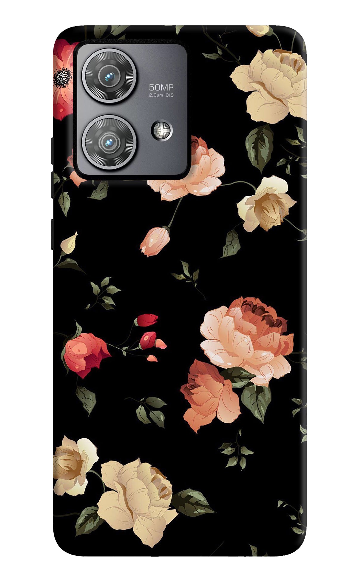 Flowers Moto Edge 40 Neo Back Cover