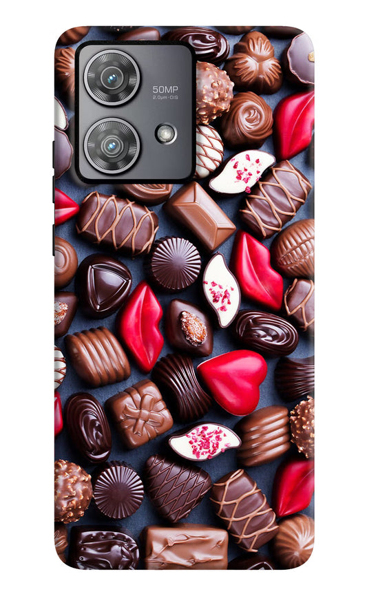 Chocolates Moto Edge 40 Neo Hard Case Back Cover by Casekaro