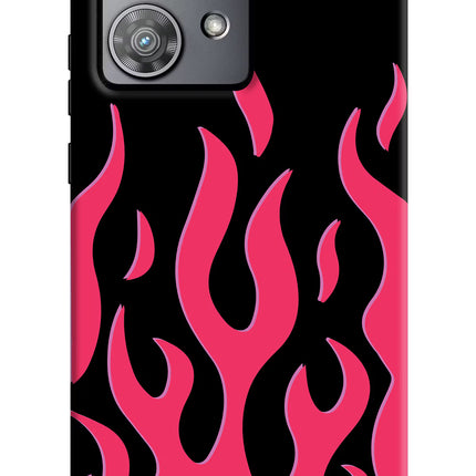 Fire Flames Moto Edge 40 Neo Hard Case Back Cover by Casekaro