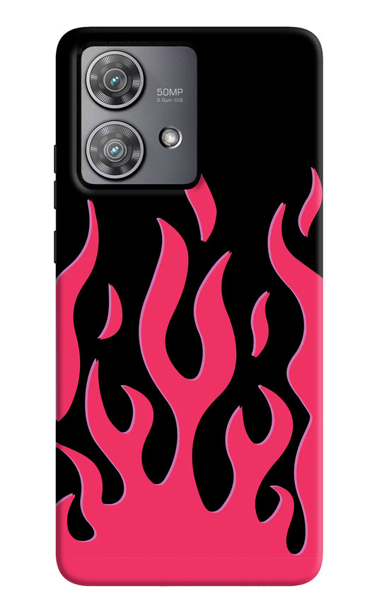 Fire Flames Moto Edge 40 Neo Hard Case Back Cover by Casekaro