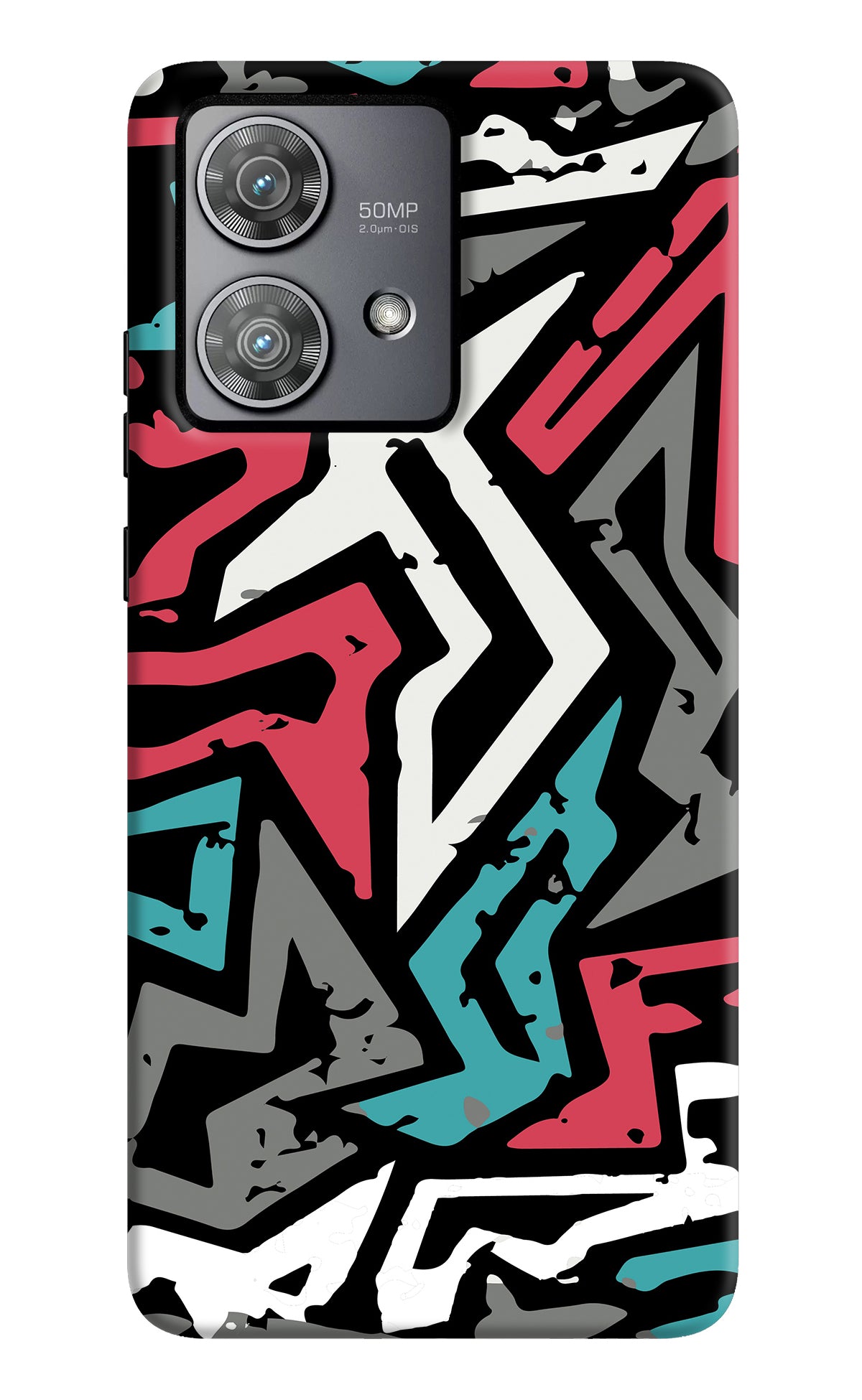 Geometric Graffiti Moto Edge 40 Neo Back Cover