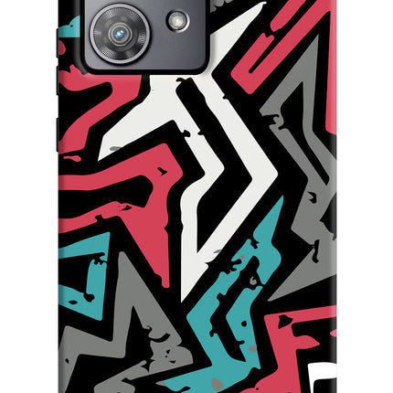 Geometric Graffiti Moto Edge 40 Neo Hard Case Back Cover by Casekaro