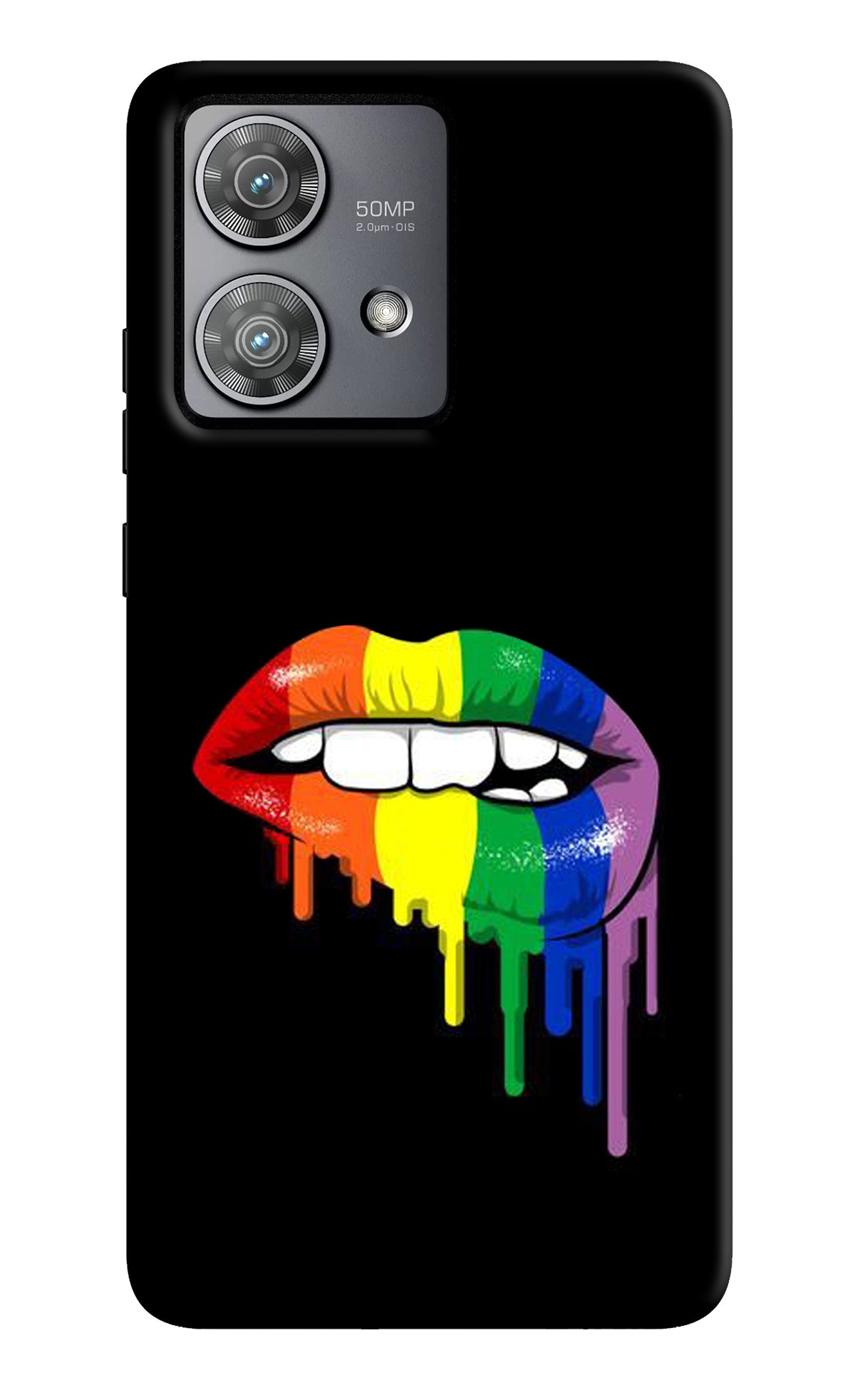 Lips Biting Moto Edge 40 Neo Back Cover