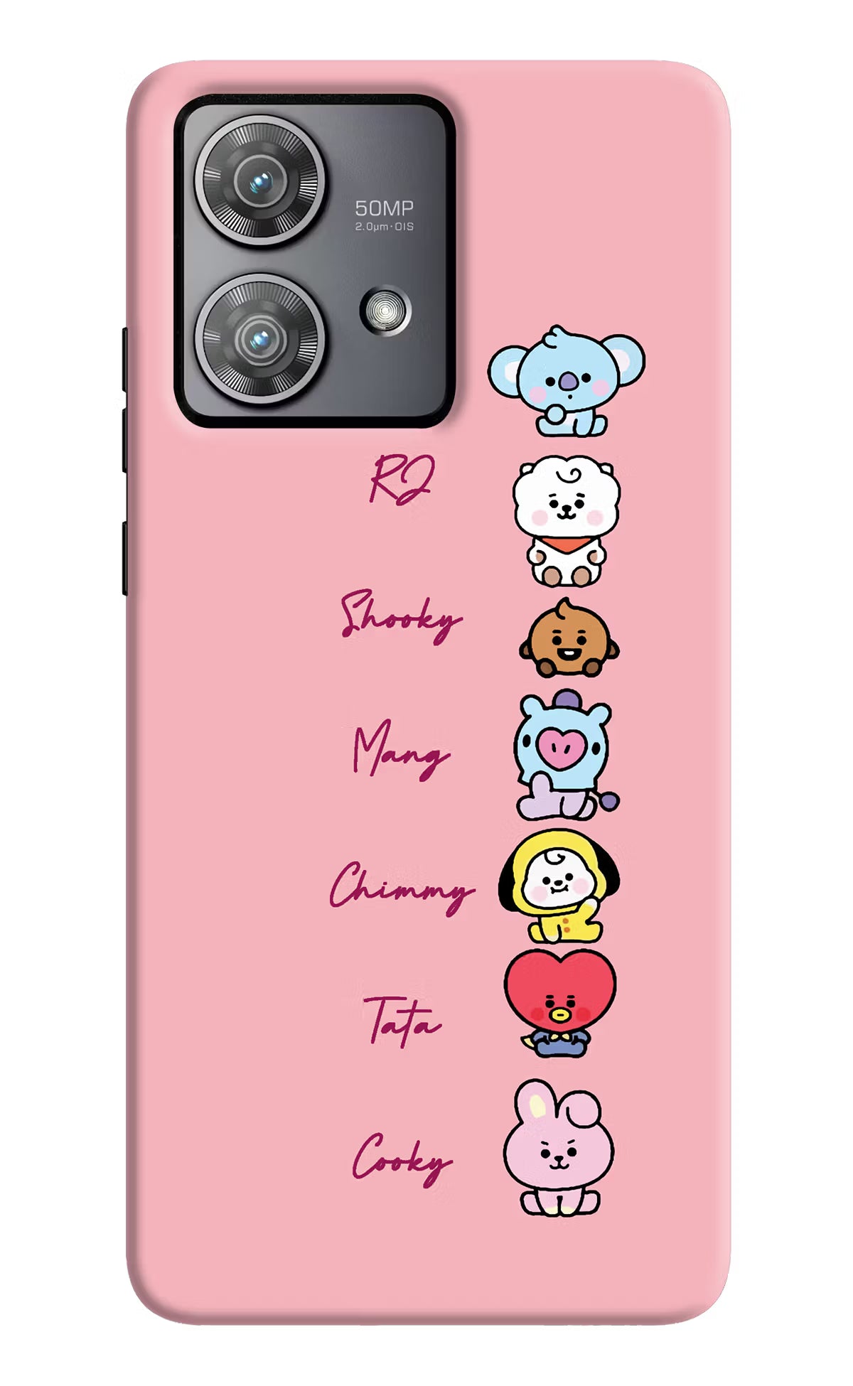 BTS names Moto Edge 40 Neo Hard Case Back Cover by Casekaro