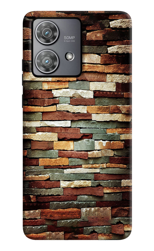 Bricks Pattern Moto Edge 40 Neo Back Cover