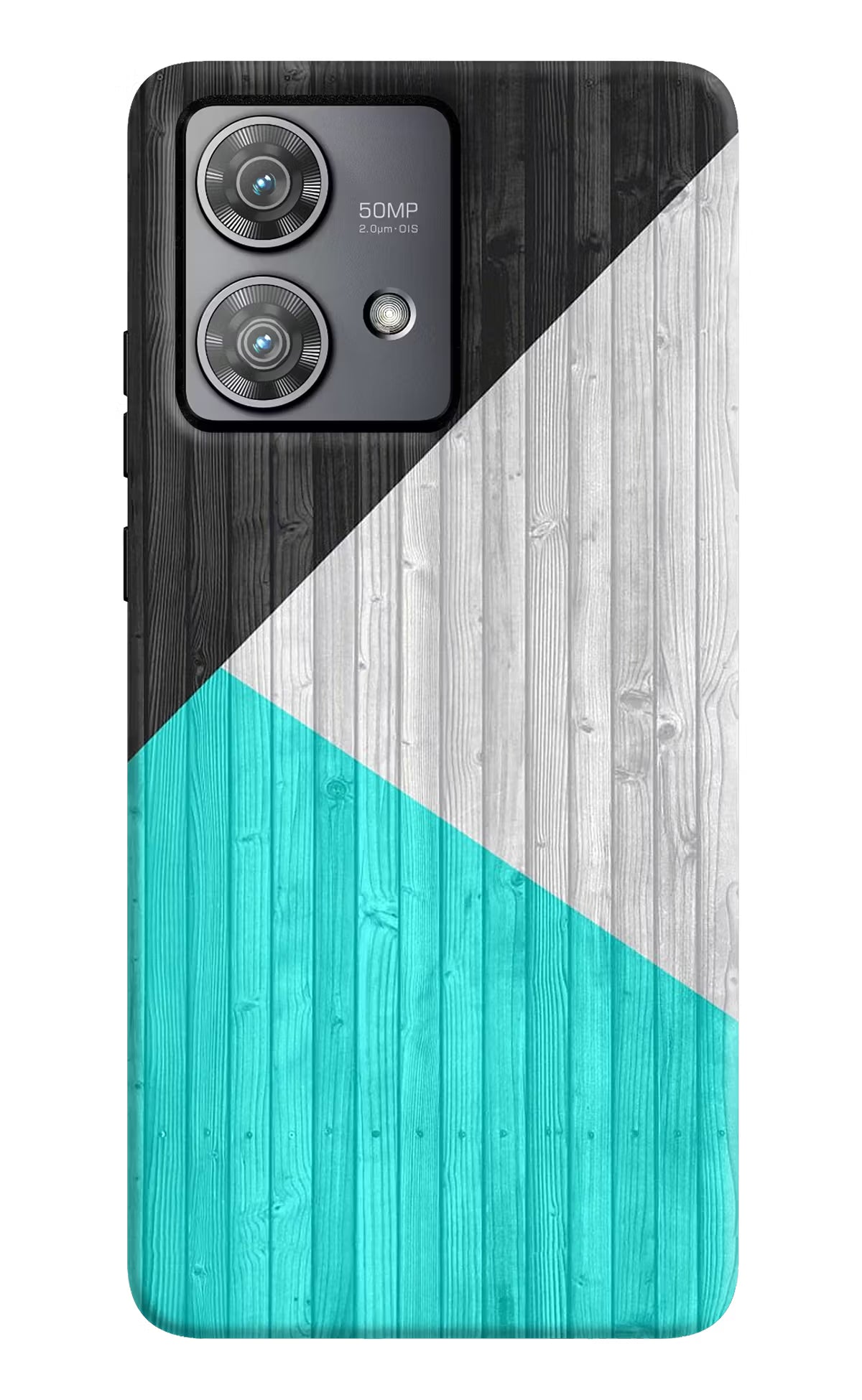 Wooden Abstract Moto Edge 40 Neo Hard Case Back Cover by Casekaro