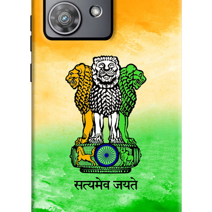 Satyamev Jayate Flag Moto Edge 40 Neo Hard Case Back Cover by Casekaro