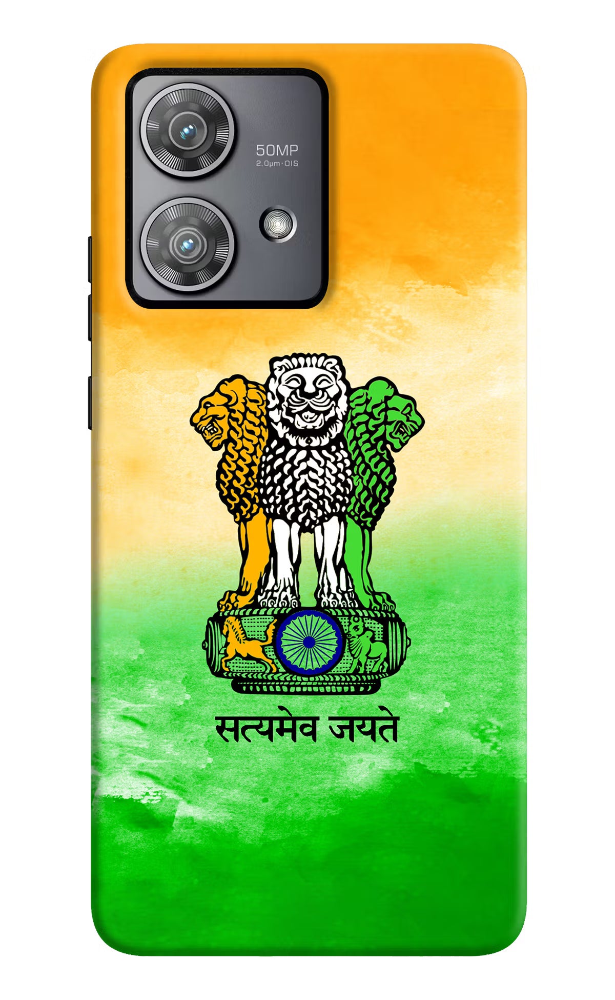 Satyamev Jayate Flag Moto Edge 40 Neo Hard Case Back Cover by Casekaro