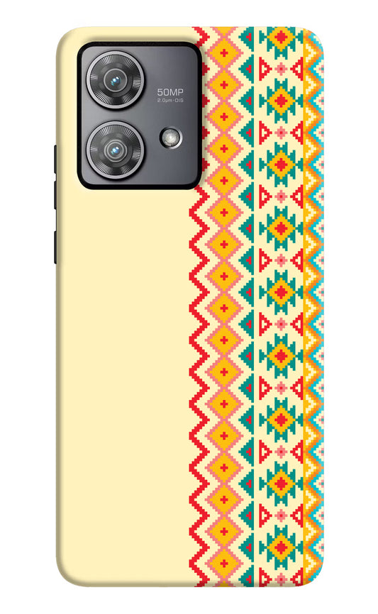 Ethnic Seamless Moto Edge 40 Neo Hard Case Back Cover by Casekaro