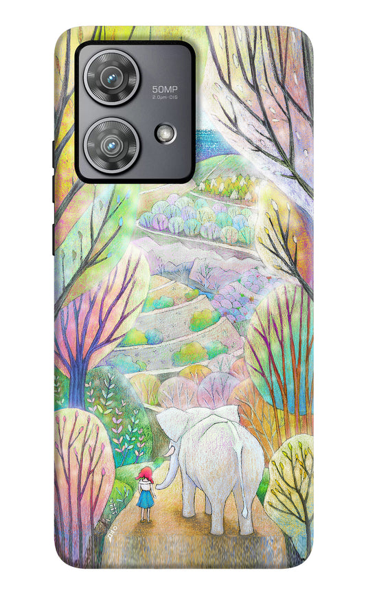 Nature Painting Moto Edge 40 Neo Back Cover