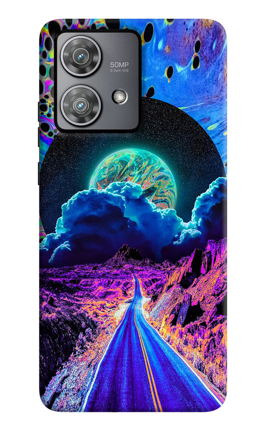 Psychedelic Painting Moto Edge 40 Neo Back Cover