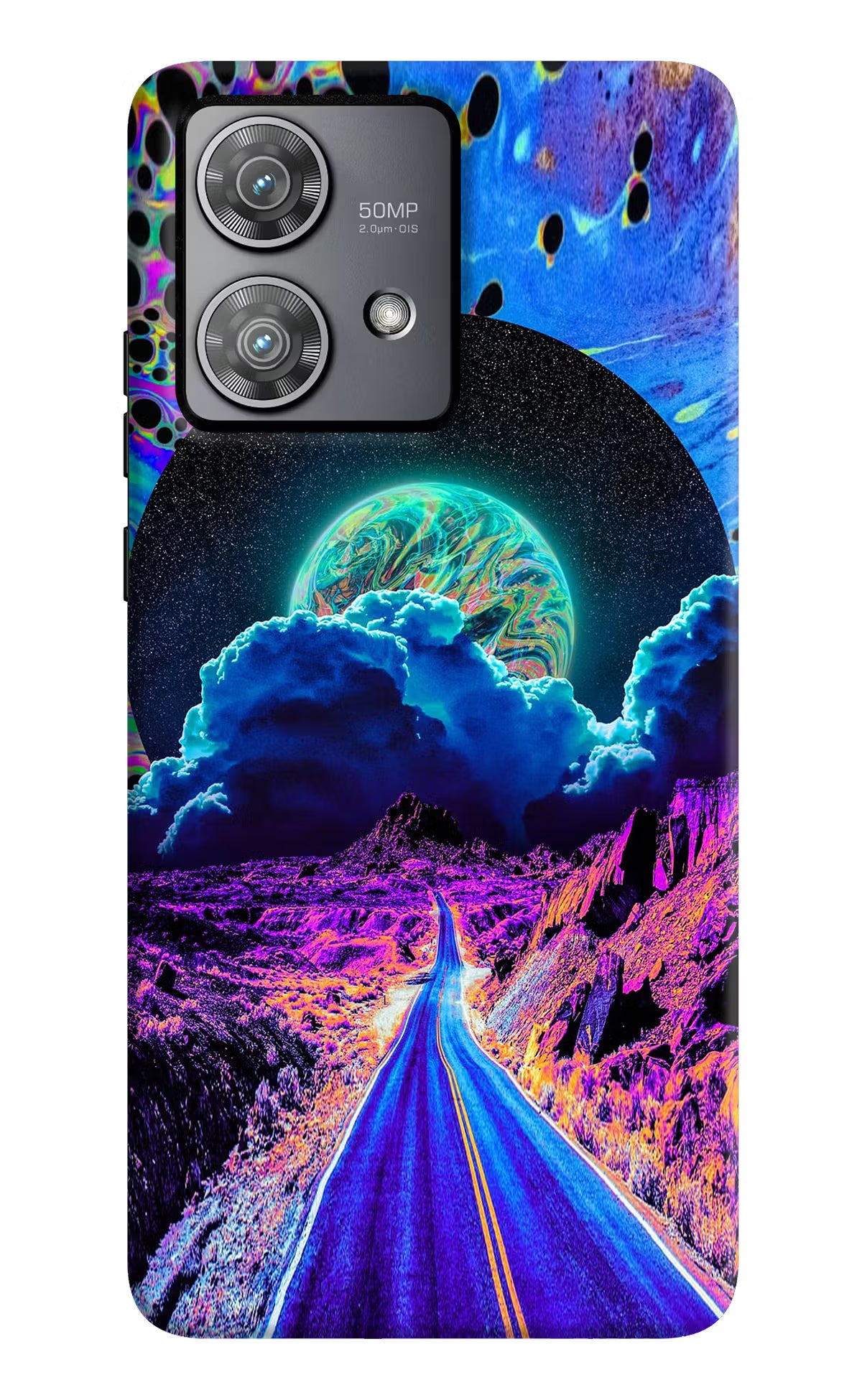 Psychedelic Painting Moto Edge 40 Neo Hard Case Back Cover by Casekaro