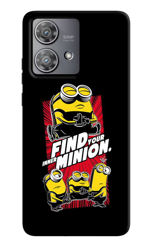 Find your inner Minion Moto Edge 40 Neo Hard Case Back Cover by Casekaro