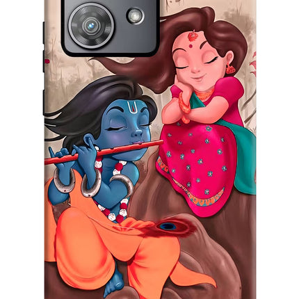 Radhe Krishna Moto Edge 40 Neo Hard Case Back Cover by Casekaro