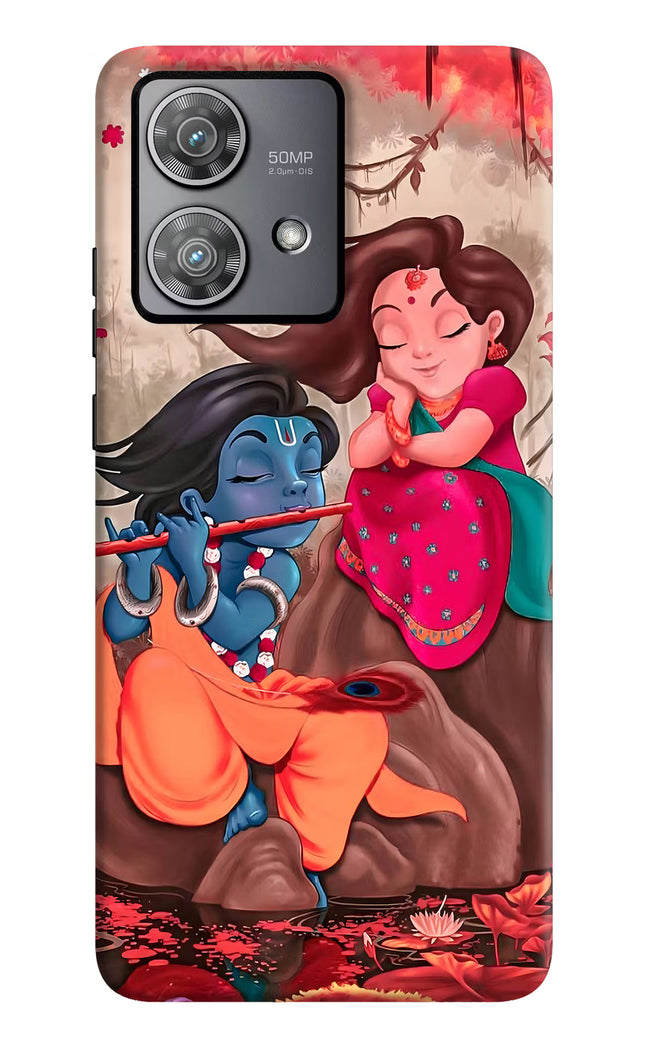 Radhe Krishna Moto Edge 40 Neo Hard Case Back Cover by Casekaro