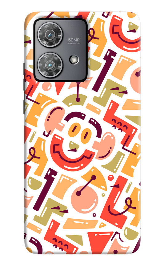Doodle Pattern Moto Edge 40 Neo Back Cover