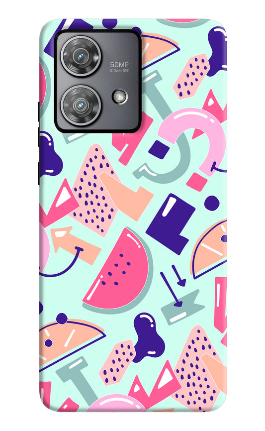 Doodle Pattern Moto Edge 40 Neo Back Cover