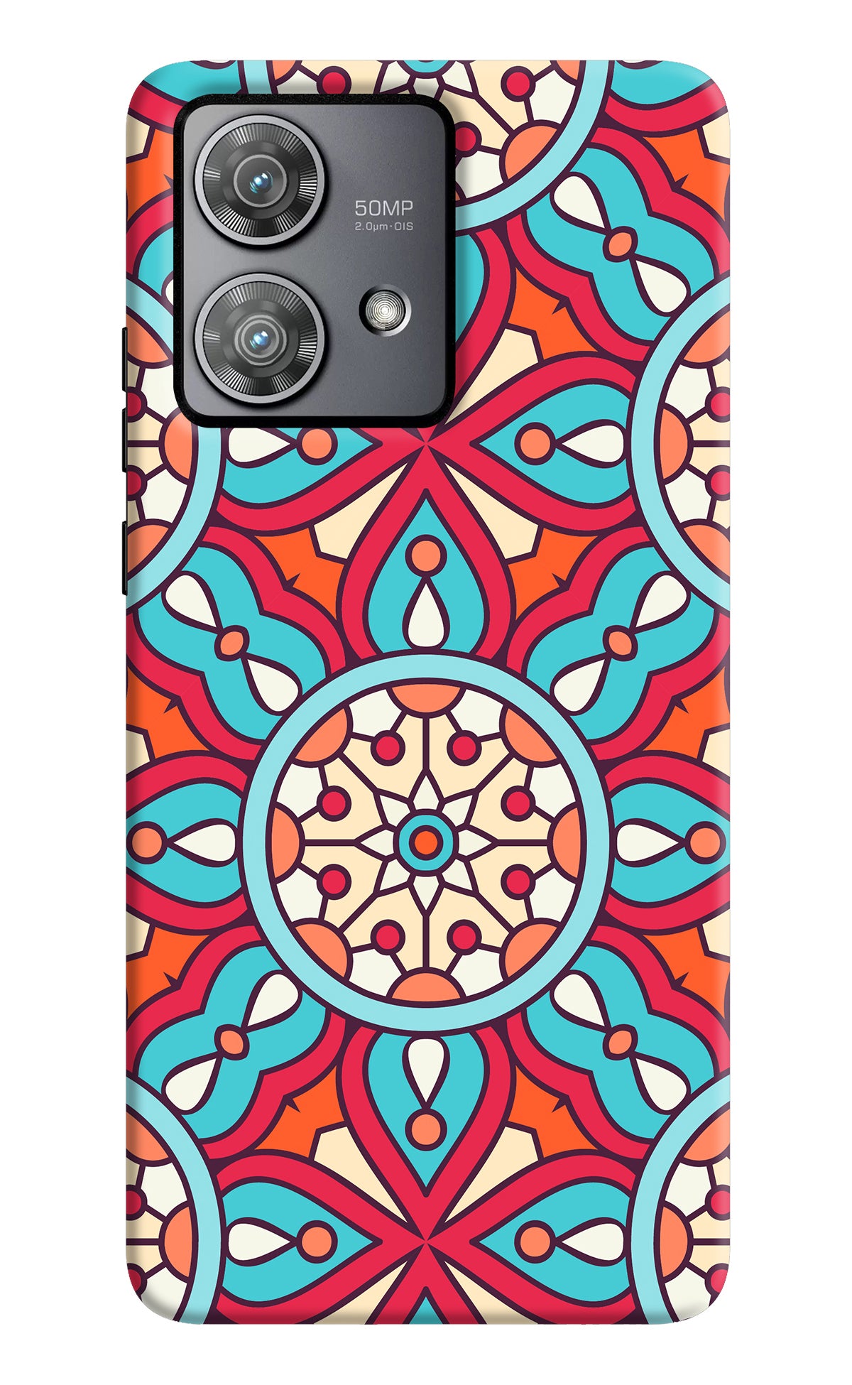 Mandala Geometric Moto Edge 40 Neo Back Cover