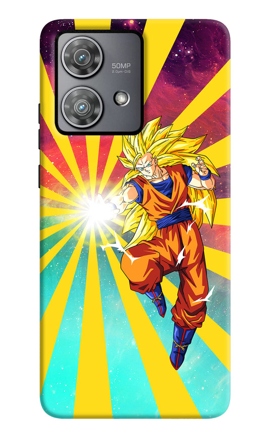 Goku Super Saiyan Moto Edge 40 Neo Back Cover