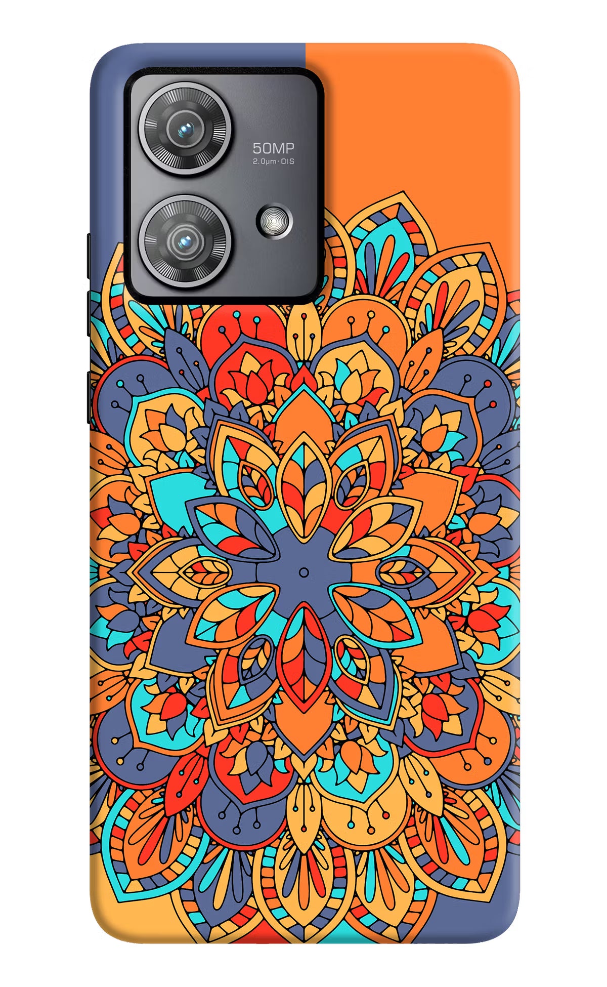 Color Mandala Moto Edge 40 Neo Hard Case Back Cover by Casekaro