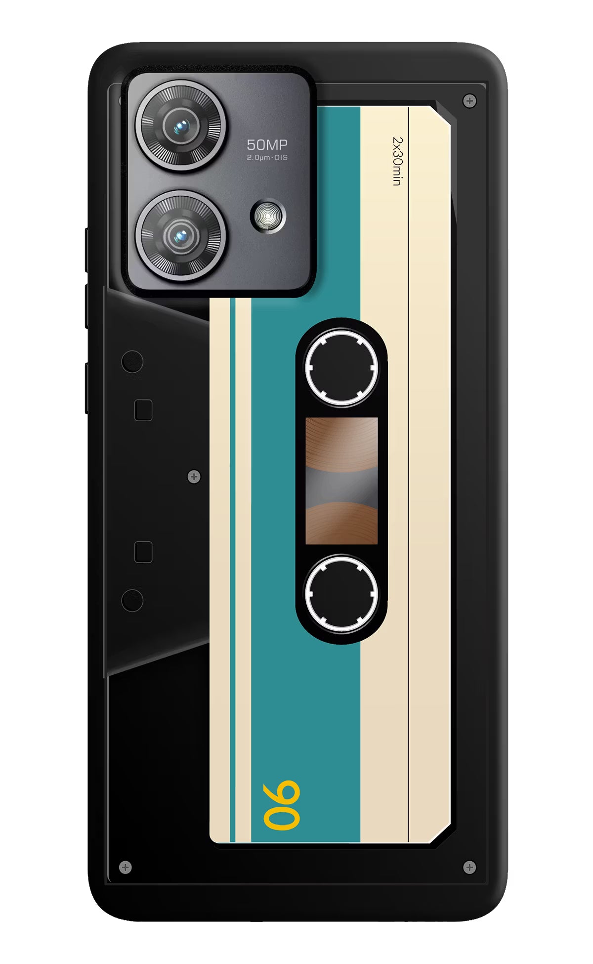 Cassette Moto Edge 40 Neo Hard Case Back Cover by Casekaro