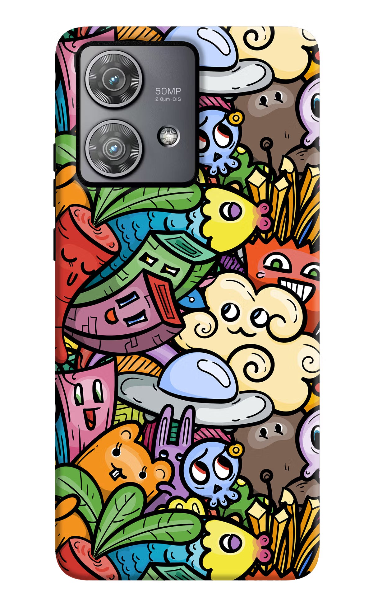 Veggie Doodle Moto Edge 40 Neo Hard Case Back Cover by Casekaro