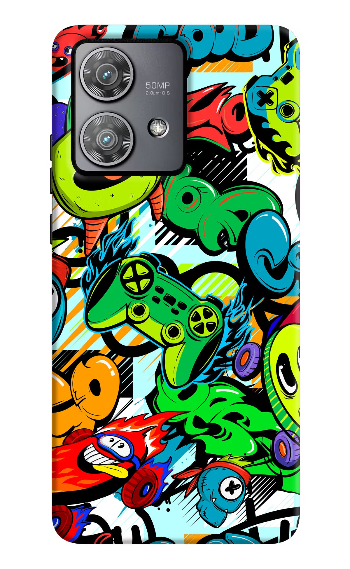 Game Doodle Moto Edge 40 Neo Hard Case Back Cover by Casekaro