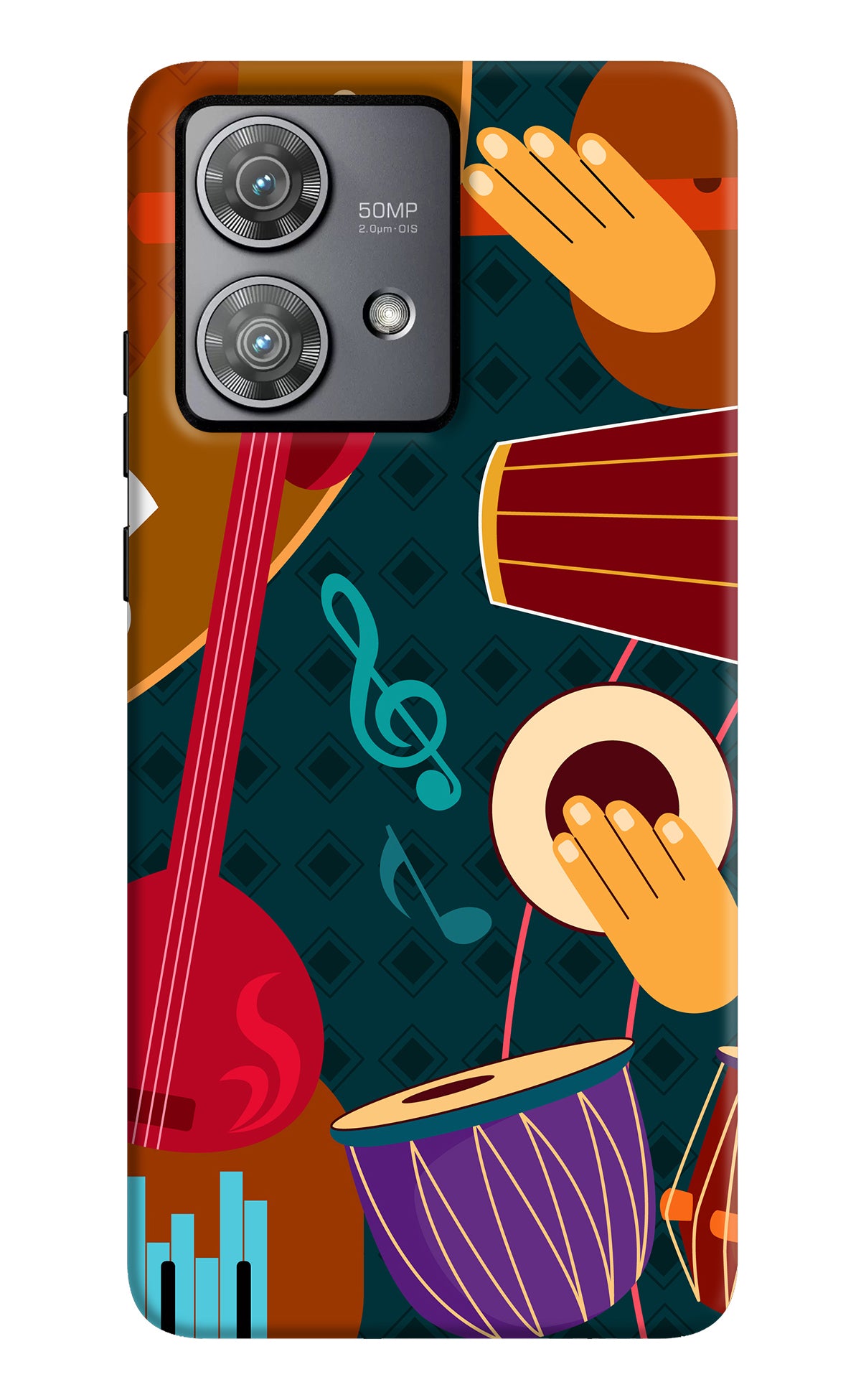 Music Instrument Moto Edge 40 Neo Back Cover