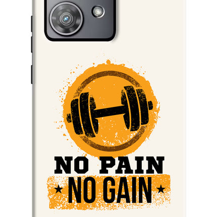 No Pain No Gain Moto Edge 40 Neo Hard Case Back Cover by Casekaro