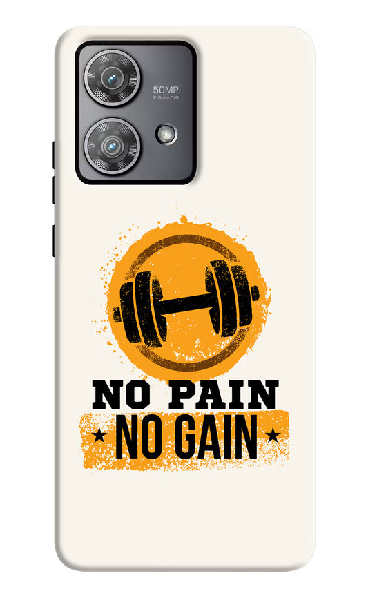 No Pain No Gain Moto Edge 40 Neo Hard Case Back Cover by Casekaro