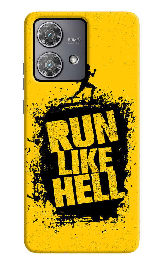 Run Like Hell Moto Edge 40 Neo Back Cover