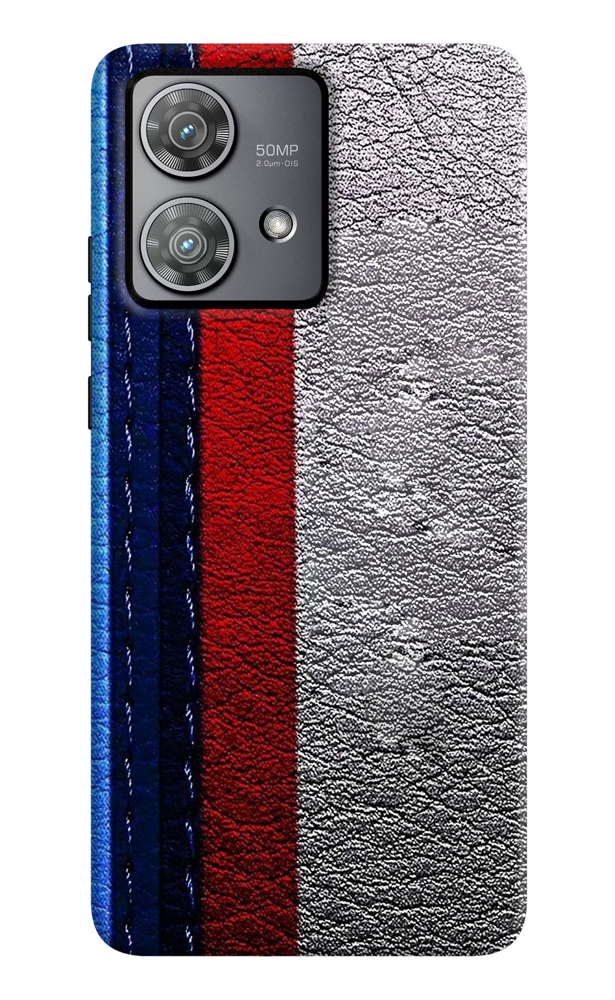 BMW Stripes Moto Edge 40 Neo Back Cover