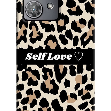 Leopard Print Self Love Moto Edge 40 Neo Hard Case Back Cover by Casekaro