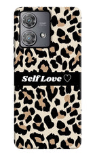 Leopard Print Self Love Moto Edge 40 Neo Hard Case Back Cover by Casekaro