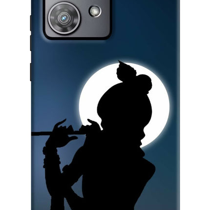 Shri Krishna Silhouette Moto Edge 40 Neo Hard Case Back Cover by Casekaro