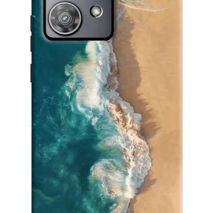 Ocean Beach Moto Edge 40 Neo Hard Case Back Cover by Casekaro