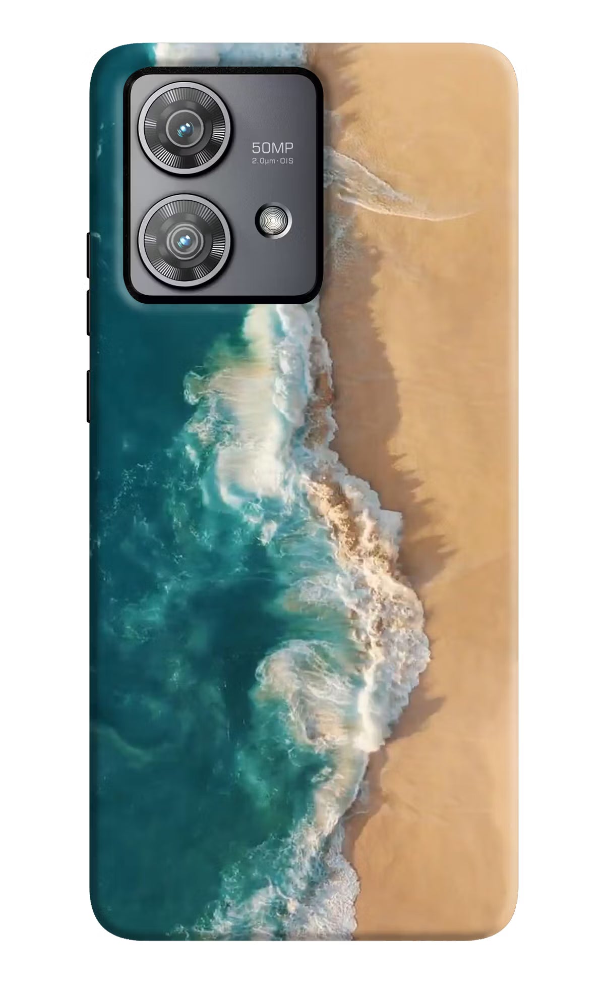 Ocean Beach Moto Edge 40 Neo Hard Case Back Cover by Casekaro