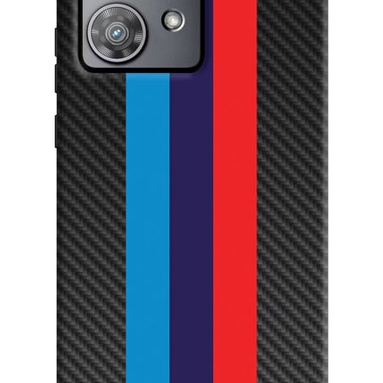 BMW Stripes Pattern Moto Edge 40 Neo Hard Case Back Cover by Casekaro