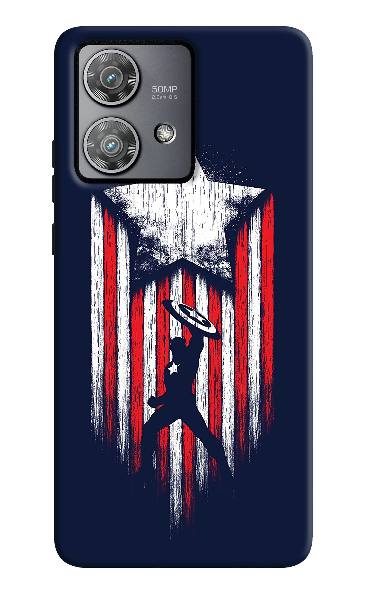 Captain America Marvel Art Moto Edge 40 Neo Back Cover