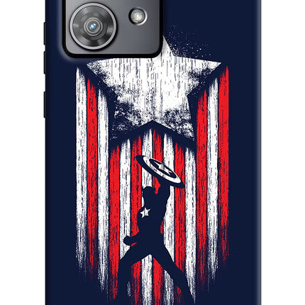 Captain America Marvel Art Moto Edge 40 Neo Hard Case Back Cover by Casekaro