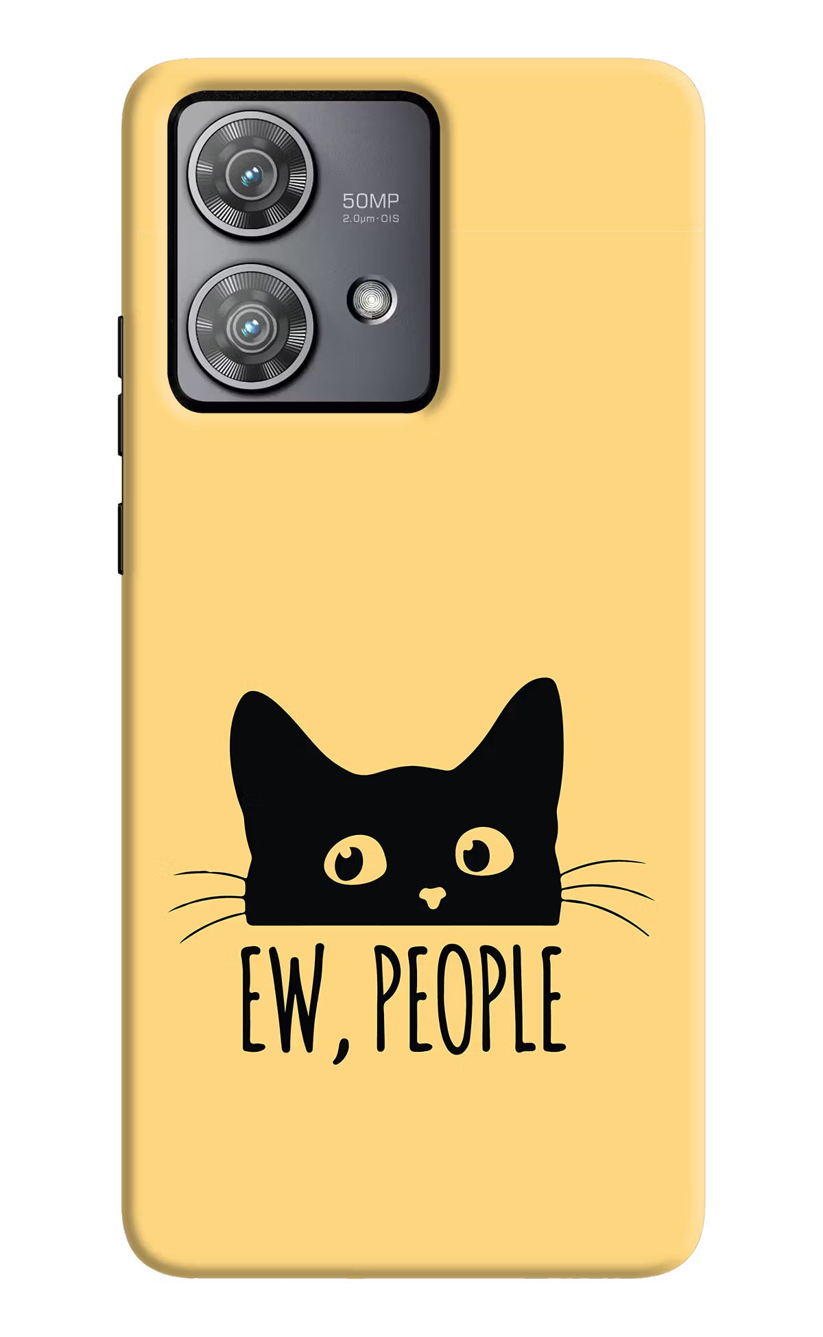 Ew People Catitude Moto Edge 40 Neo Hard Case Back Cover by Casekaro