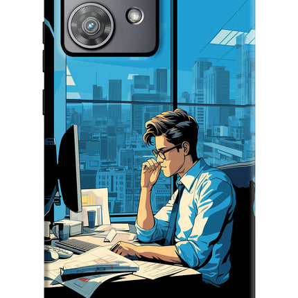 Focused Hustler (AI Generated) Moto Edge 40 Neo Hard Case Back Cover by Casekaro