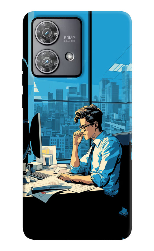 Focused Hustler (AI Generated) Moto Edge 40 Neo Hard Case Back Cover by Casekaro