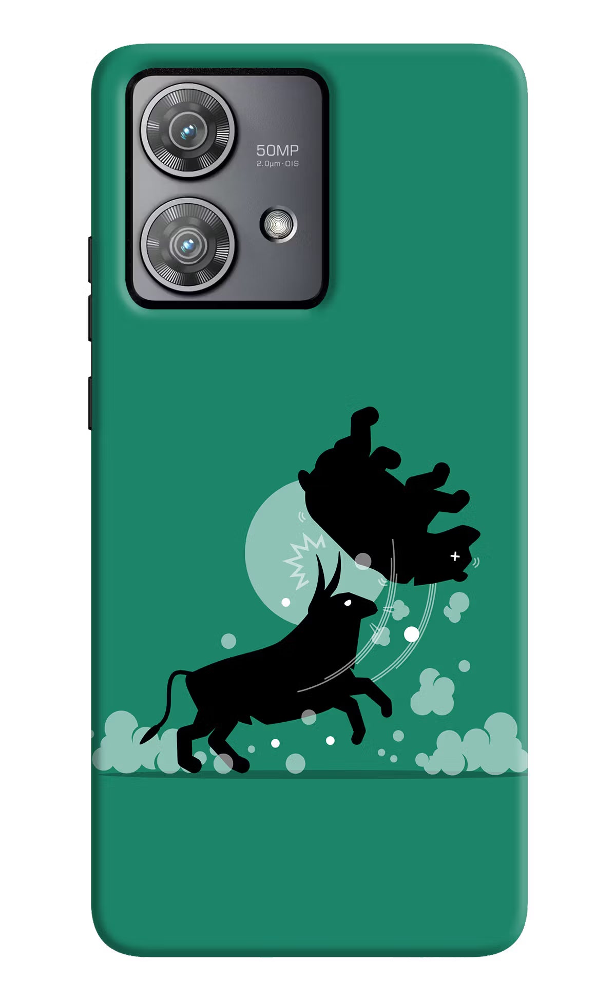 Bull Conqueror Moto Edge 40 Neo Hard Case Back Cover by Casekaro