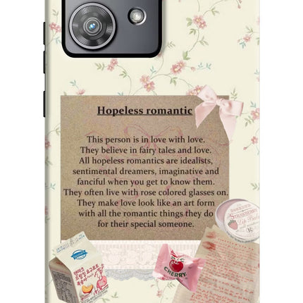 Hopeless Romantic Moto Edge 40 Neo Hard Case Back Cover by Casekaro