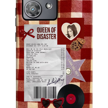 Queen of Disaster Moto Edge 40 Neo Hard Case Back Cover by Casekaro