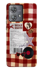 Queen of Disaster Moto Edge 40 Neo Hard Case Back Cover by Casekaro